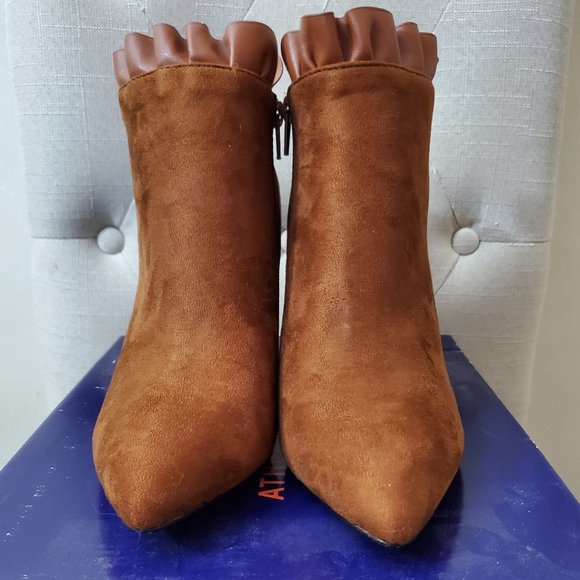 Athena Alexander Brown Suede Booties - Picture 2 of 6